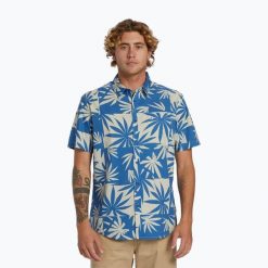 Koszula męska Quiksilver Apero Organic Classic. Niebieskie koszule męskie Quiksilver, m, bez wzorów, bez kołnierzyka, bez ramiączek. Za 129.99 zł.