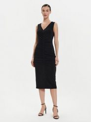 Joseph Ribkoff Sukienka koktajlowa 241205 Czarny Slim Fit. Czarne sukienki damskie Joseph Ribkoff, bez wzorów, z syntetyku, wizytowe, bez kołnierzyka, bez ramiączek. Za 549.99 zł.