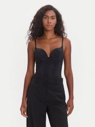 Guess Body O5BM14 KCF20 Czarny. Czarne body Guess, z aplikacjami, z syntetyku. Za 389.99 zł.