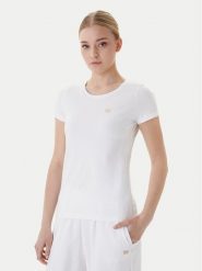 EA7 Emporio Armani T-Shirt 7W001045 AF10373 U0002 Biały Slim Fit. Białe t-shirty damskie EA7 Emporio Armani, l, bez wzorów, z bawełny, bez kołnierzyka, bez ramiączek. Za 269.99 zł.