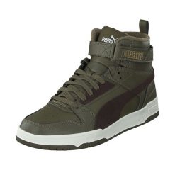 Męskie Buty Skórzane RBD Game WTR. Brązowe buty zimowe męskie Puma, bez wzorów, bez obcasa, bez zapięcia. Za 504.99 zł.
