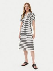 Gant Sukienka dzianinowa 4502085 Biały Slim Fit. Białe sukienki damskie GANT, xl, bez wzorów, z bawełny, bez kołnierzyka, bez ramiączek. Za 439.99 zł.
