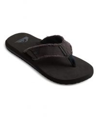Klapki japonki męskie Quiksilver Monkey. Czarne klapki męskie Quiksilver, bez wzorów, z materiału, bez zapięcia. Za 109.99 zł.