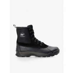 Buty zimowe męskie Sorel Buxton Lite Boot WP. Czarne buty zimowe męskie Sorel, na zimę, bez wzorów, bez obcasa, bez zapięcia. Za 496.99 zł.