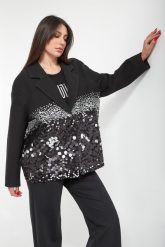 Płaszcz damski z cekinami SPORTALM. Płaszcze damskie Sportalm, bez wzorów, bez kołnierzyka, bez kaptura. Za 2,209.00 zł.