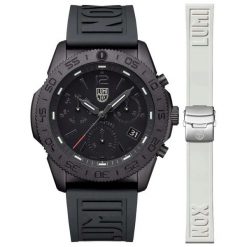 Zegarek męski Luminox XS.3141.BO.1.SET, Quartz, 44mm, 20ATM. Czarne zegarki męskie Luminox, bez wzorów, z materiału, ze stali. Za 3,205.70 zł.