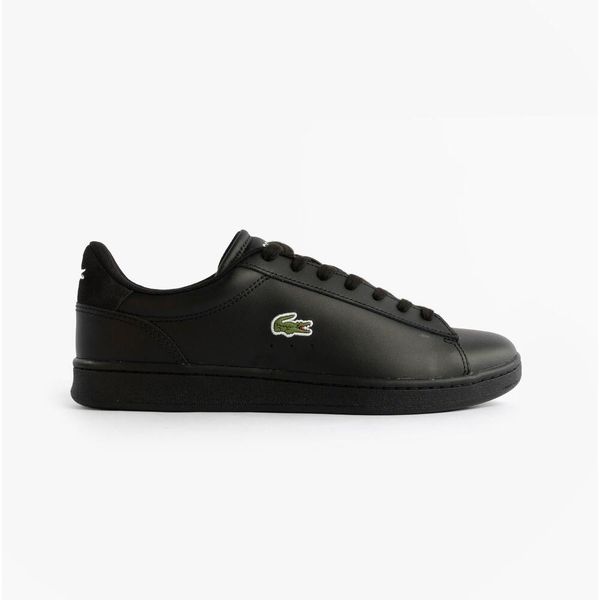 Buty męskie trampki sportowe Lacoste CARNABY SET. Czarne buty sportowe męskie Lacoste, bez wzorów, bez zapięcia, tenisowe. W wyprzedaży za 379.00 zł.