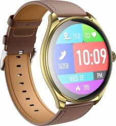 Smartwatch Hoco HOCO smartwatch z funkcją rozmowy AMOLED Y22 złoty szampański. Żółte zegarki smartwatch Hoco, bez wzorów. Za 104.05 zł.