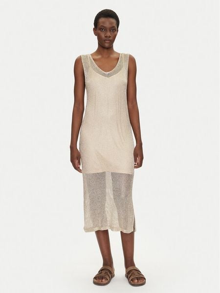 Iconique Sukienka wieczorowa IC25-012 Złoty Regular Fit. Żółte sukienki damskie Iconique, m, bez wzorów, z wiskozy, wizytowe, bez kołnierzyka, bez ramiączek. Za 249.99 zł.