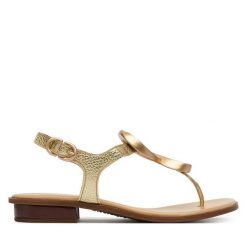 Sandały Hispanitas. Żółte sandały damskie Hispanitas, bez wzorów, bez obcasa, na płaskiej podeszwie, bez zapięcia. Za 519.99 zł.