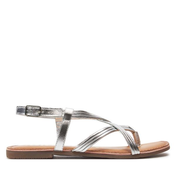 Sandały Gioseppo. Szare sandały damskie Gioseppo, bez wzorów, bez obcasa, na płaskiej podeszwie, bez zapięcia. Za 229.99 zł.