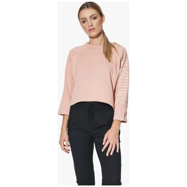 Puma Bluza Fusion Cropped , różowy, rozmiar S. Czerwone bluzy damskie Puma, s, bez wzorów, z materiału, bez ramiączek, bez kaptura. W wyprzedaży za 119.99 zł.