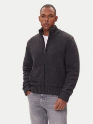 Guess Jeans Kardigan M5BR07 Z0662 Szary Regular Fit. Szare swetry męskie Guess Jeans, m, z aplikacjami, z jeansu, bez kołnierzyka, bez ramiączek. Za 539.99 zł.