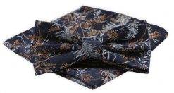 Męska Mucha z Poszetką Alties - Wzór na Granatowym Tle. Niebieskie krawaty i muchy Alties, bez wzorów, eleganckie. Za 54.00 zł.