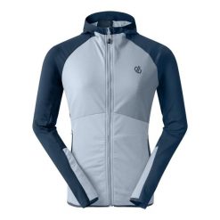Damska kurtka z kapturem Dare 2B Evolving Core. Niebieskie kurtki sportowe damskie Dare 2B, bez wzorów, bez ramiączek, z kapturem, trekkingowe. Za 298.00 zł.