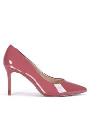 Jenny Fairy Szpilki WFA3006-1 Różowy. Czerwone szpilki damskie Jenny Fairy, bez wzorów, ze skóry, bez obcasa, na szpilce, bez zapięcia. Za 89.99 zł.