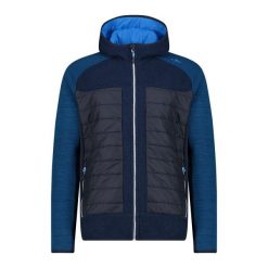 Kurtka polarowa z kapturem hybrydowa CMP. Czarne kurtki sportowe męskie CMP, na zimę, bez wzorów, z polaru, z kapturem, narciarskie. Za 588.85 zł.