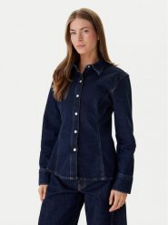 Calvin Klein Jeans Koszula jeansowa LV047E709G Granatowy. Niebieskie koszule damskie Calvin Klein Jeans, s, bez wzorów, z bawełny, bez kołnierzyka, bez ramiączek. Za 529.99 zł.