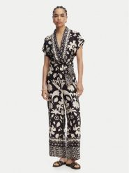 LOLA CASADEMUNT Kombinezon LS2616033 Czarny Regular Fit. Czarne sukienki damskie LOLA CASADEMUNT, m, bez wzorów, z wiskozy, bez kołnierzyka, bez ramiączek. Za 543.99 zł.