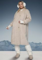 Beżowy Jednorzędowy Płaszcz Oversize z Kieszeniami Zdobiony Tłoczonym Wzorem Wennith. Brązowe płaszcze damskie Born2be, m, z aplikacjami, z jeansu, eleganckie, bez kołnierzyka, bez kaptura. Za 389.99 zł.