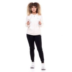 Bluza z kaptur na co dzień na siłownię. Białe bluzy damskie LEONE 1947 APPAREL, xs, bez wzorów, z bawełny, sportowe, bez ramiączek, bez kaptura. Za 246.29 zł.