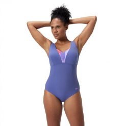 Strój kąpielowy na basen damski Speedo Shaping Opusgem. Fioletowe stroje kąpielowe damskie Speedo, m, bez wzorów, z lycry. Za 328.00 zł.