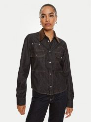 Pinko Koszula jeansowa Coro 103879 A20N Granatowy Regular Fit. Niebieskie koszule damskie Pinko, bez wzorów, z bawełny, bez kołnierzyka, bez ramiączek. Za 539.99 zł.
