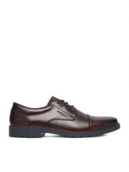 Rieker Półbuty CEO-13901-25 Brązowy ciemny. Brązowe buty wizytowe męskie Rieker, bez wzorów, ze skóry, bez obcasa, bez zapięcia. Za 429.99 zł.