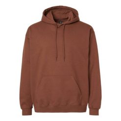 Bluza Z Kapturem Dla Dorosłych Unisex Softstyle Fleece Midweight. Brązowe bluzy męskie GILDAN, m, bez wzorów, bez ramiączek, z kapturem. Za 78.99 zł.