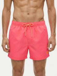Guess Szorty kąpielowe F6GT25 WG282 Różowy Regular Fit. Czerwone kąpielówki męskie Guess, z aplikacjami, z syntetyku. Za 236.99 zł.