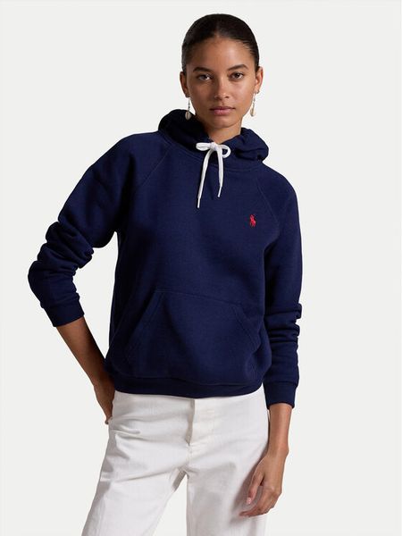 Polo Ralph Lauren Bluza 211943007002 Granatowy Regular Fit. Niebieskie bluzy damskie Polo Ralph Lauren, s, bez wzorów, z bawełny, bez ramiączek, bez kaptura. Za 679.99 zł.