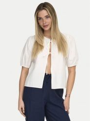 ONLY Bluzka Jenna 15368592 Kremowy Regular Fit. Białe bluzki damskie ONLY, l, bez wzorów, z syntetyku, bez kołnierzyka, bez ramiączek. Za 149.99 zł.