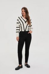 Jeansy typu skinny. Jeansy damskie MOODO, bez wzorów, z bawełny. Za 149.99 zł.