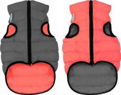 DOGGY M 45 KURTKA AIRYVEST DWUSTRONNA CORAL + SZARY. Szare kurtki sportowe damskie DOGGY, m, bez wzorów, bez ramiączek, bez kaptura. Za 199.90 zł.