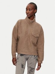 Athlecia Bluza Florrie W Sherpa Half zip EA243308 Brązowy Regular Fit. Brązowe bluzy damskie Athlecia, bez wzorów, z syntetyku, bez ramiączek, bez kaptura. Za 109.99 zł.