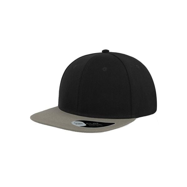 6panelowa Czapka Snap Back Flat Visor. Czarne czapki damskie ATLANTIS, bez wzorów. Za 52.99 zł.
