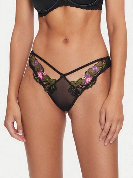 Guess Figi brazylijskie O4BE06 KCG30 Czarny. Czarne majtki damskie Guess, z syntetyku. Za 169.99 zł.