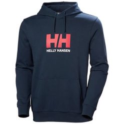 Bluza z kapturem Helly Hansen Logo. Niebieskie bluzy męskie Helly Hansen, m, bez wzorów, bez ramiączek, z kapturem. Za 388.00 zł.