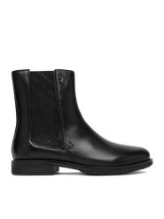 U.S. Polo Assn. Sztyblety CEO-INGRID002W/EL1 Czarny. Czarne botki damskie U.S. Polo Assn., bez wzorów, ze skóry, bez obcasa, na płaskiej podeszwie, bez zapięcia. Za 299.99 zł.