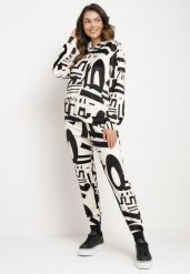 Jasnobeżowy Komplet Dresowy Bluza z Kapturem i Kieszenią Typu Kangurek Spodnie z Kieszeniami Ivondria. Brązowe bluzy damskie Born2be, bez wzorów, z dresówki, bez ramiączek, z kapturem. Za 129.99 zł.