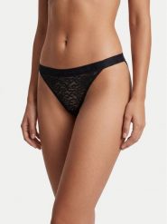 Tommy Hilfiger Stringi UW0UW06348 Czarny. Czarne majtki damskie Tommy Hilfiger, z syntetyku. Za 129.99 zł.
