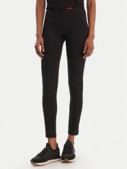 HUGO Legginsy 50556812 Czarny Slim Fit. Czarne legginsy damskie Hugo, bez wzorów, z bawełny. Za 229.99 zł.
