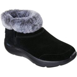 Buty Skechers On-the-go Encore - Snow-cappe, Kobiety. Czarne obuwie sportowe damskie Skechers, bez wzorów, z zamszu, bez zapięcia. Za 590.00 zł.