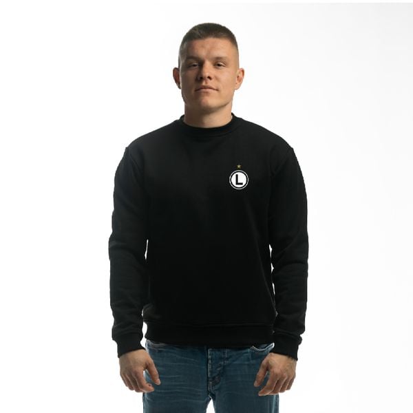 Bluza Legia - L-ka haft. Brązowe bluzy męskie LEGIA, l, bez wzorów, z bawełny, sportowe, bez ramiączek, bez kaptura. Za 219.99 zł.