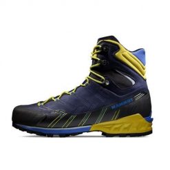 Buty trekkingowe męskie Mammut Kento Advanced High Gtx. Niebieskie buty zimowe męskie Mammut, bez wzorów, z materiału, za kostkę, bez obcasa, bez zapięcia. W wyprzedaży za 961.85 zł.