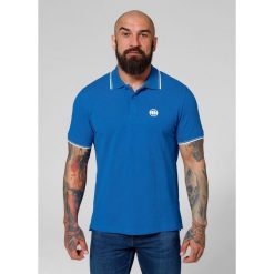 Koszulka Polo bawełniana klasyczna dla dorosłych Pique Stripes Regular. Białe bluzki damskie PITBULL, m, bez wzorów, z bawełny, klasyczne, bez kołnierzyka, bez ramiączek. Za 139.99 zł.