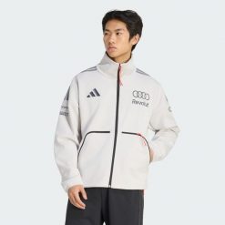 Bluza Dresowa Audi Revolut F1 Team Engineers & Marketing. Białe bluzy męskie Adidas, bez wzorów, z dresówki, sportowe, bez ramiączek, bez kaptura. Za 529.00 zł.