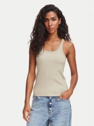 BOSS Top C_Epetite 50554664 Zielony jasny Slim Fit. Zielone topy damskie Boss, m, bez wzorów, z bawełny, bez kołnierzyka, bez ramiączek. Za 229.99 zł.