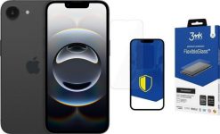 Smartfon Apple iPhone 16e 5G 8/256GB Czarny (MD1T4) + FlexibleGlass. Czarne smartfony Apple. Za 3,273.00 zł.