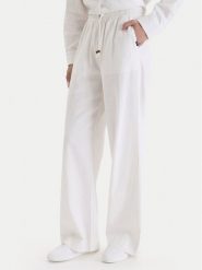 Nautica Spodnie materiałowe W126-NALTR-1020-01X Biały Wide Leg. Białe spodnie materiałowe damskie Nautica, bez wzorów, ze lnu. Za 149.99 zł.
